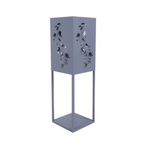 Garden Pleasure Licht-Dekosäule ZAYN Eisen, pulverbeschichtet, grau