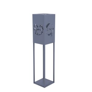 Garden Pleasure Licht-Dekosäule VIVIAN Stahl, grau, pulverbeschichtet