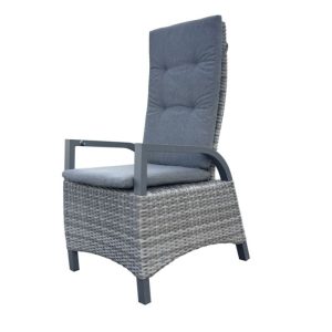 Garden Pleasure Hochlehner RANA, 2er Set Kunststoffgeflecht, Aluminium, grau Garden Pleasure Hochlehner RANA, 2er Set Kunststoffgeflecht, Aluminium, grau