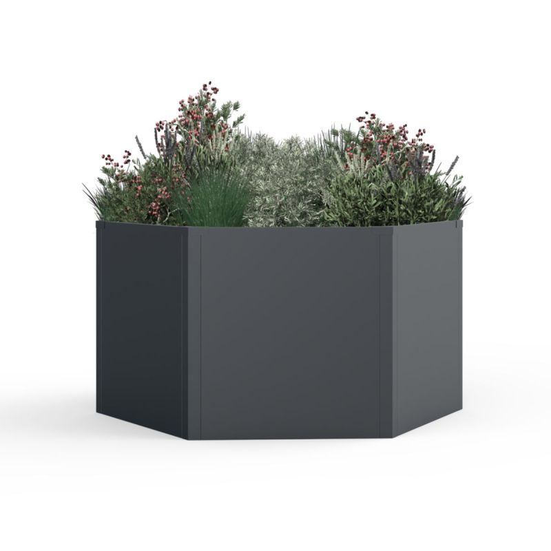 Westmann Metall Hochbeet 6-eckig Varia 52 Anthrazit 100x100x52cm