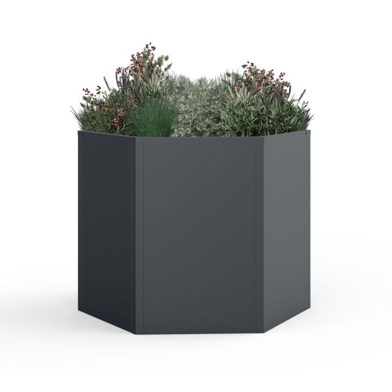 Westmann Metall Hochbeet 6-eckig Varia 77 Anthrazit 100x100x77cm