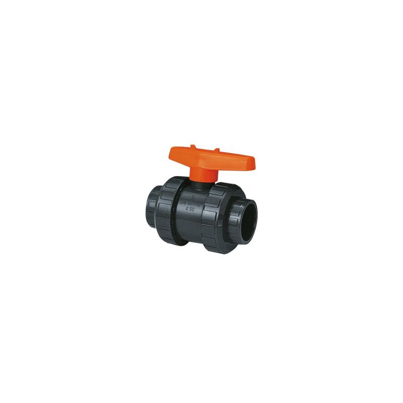 CFH Kugelhahn Ø 50 mm mit 2 Klebemuffen