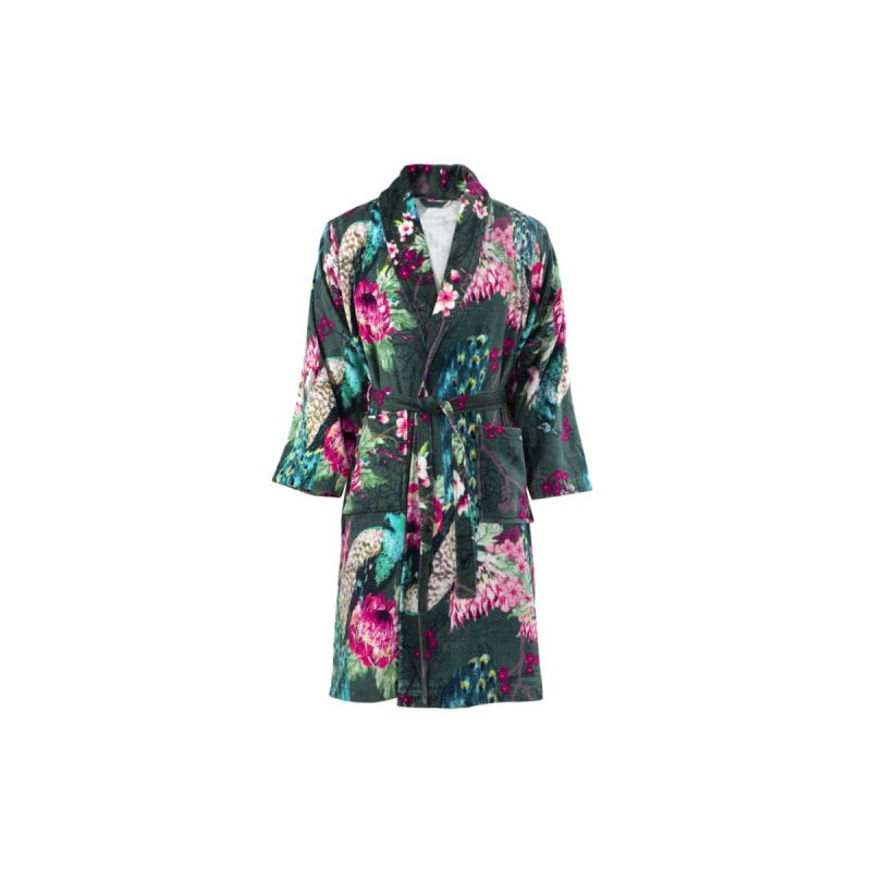 Bademantel Blossom 125 Multi / Grün S
