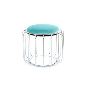 Beistelltisch Pouf Comfortable 110 mint silber Beistelltisch Pouf Comfortable 110 mint silber