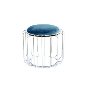 Beistelltisch Pouf Comfortable 110 petrol silber Beistelltisch Pouf Comfortable 110 petrol silber