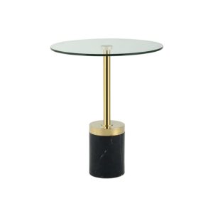 Beistelltisch Lana 125 gold schwarz Beistelltisch Lana 125 gold schwarz
