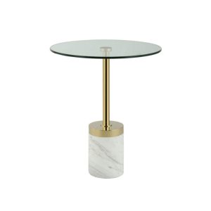 Beistelltisch Lana 125 gold weiss Beistelltisch Lana 125 gold weiss