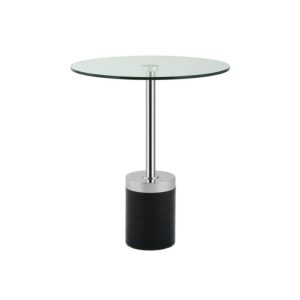 Beistelltisch Lana 125 silber schwarz Beistelltisch Lana 125 silber schwarz