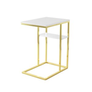 Beistelltisch Lucilla 210 weiss gold Beistelltisch Lucilla 210 weiss gold