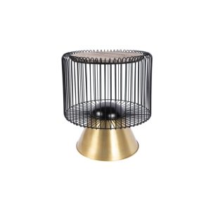 Beistelltisch Malibu 125 braun schwarz gold Beistelltisch Malibu 125 braun schwarz gold