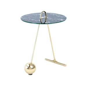 Beistelltisch Pendulum 525 gold schwarz Beistelltisch Pendulum 525 gold schwarz