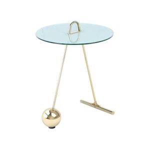 Beistelltisch Pendulum 525 gold weiss Beistelltisch Pendulum 525 gold weiss