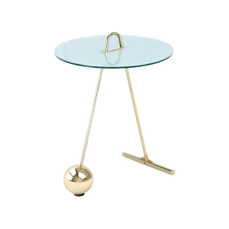 Beistelltisch Pendulum 525 gold weiss