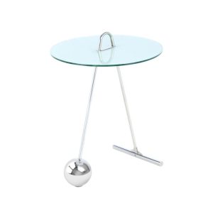 Beistelltisch Pendulum 525 silber weiss Beistelltisch Pendulum 525 silber weiss