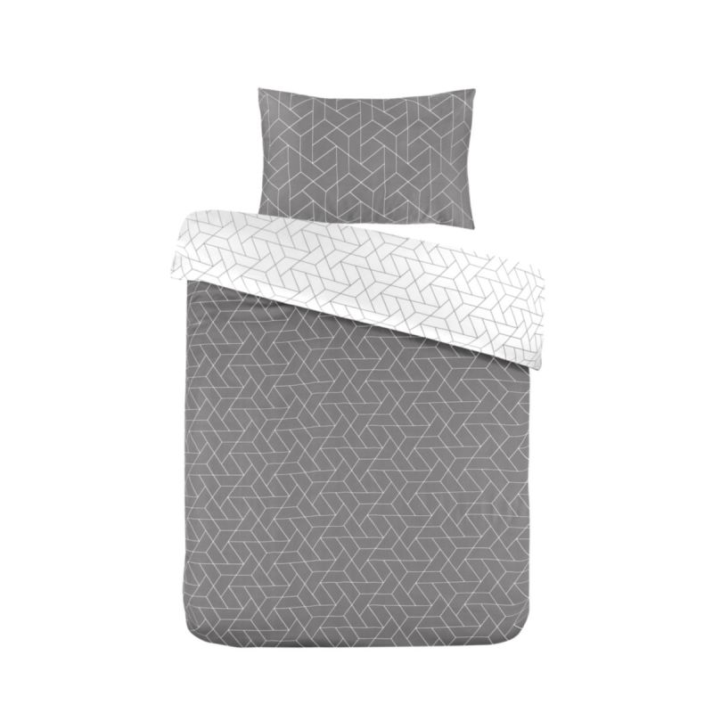 Bettwäsche Florence 125-FR Grau 140cm x 200cm / 65cm x 65cm