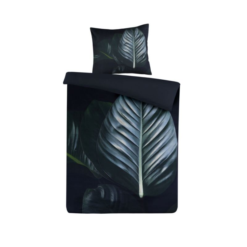 Bettwäsche Tropical 125-GB Schwarz / Grün 225cm x 225cm