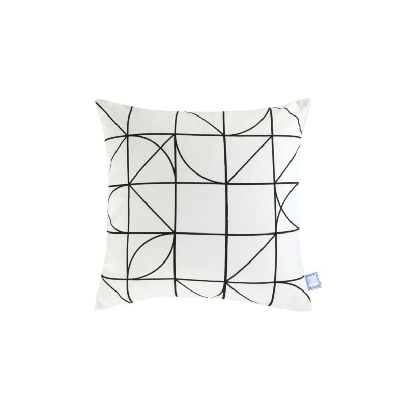 Dekokissen Kennedy 125 weiß / schwarz 45 x 45 cm