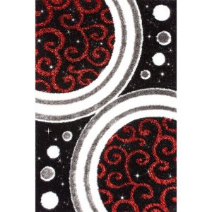 Ganges 610 Schwarz / Grau 80cm x 150cm Ganges 610 Schwarz / Grau 80cm x 150cm