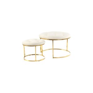 Hocker Becky 825 2er-Set elfenbein gold Hocker Becky 825 2er-Set elfenbein gold