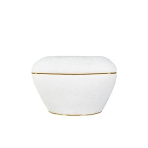 Kayoom Hocker Contessa 135 Weiß / Gold Kayoom Hocker Contessa 135 Weiß / Gold
