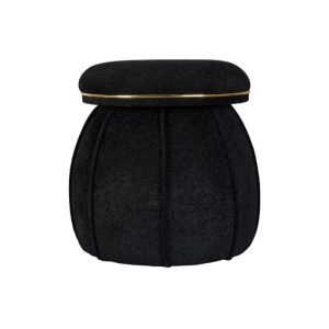 Hocker Corin 135 schwarz gold Hocker Corin 135 schwarz gold