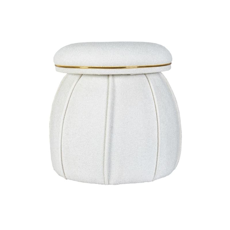 Hocker Corin 135 weiss gold
