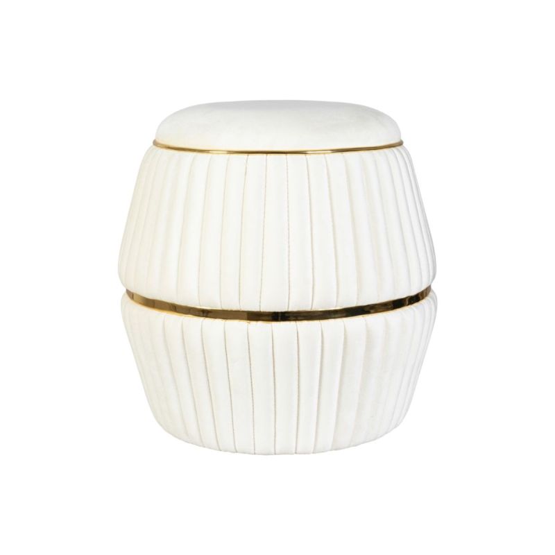 Hocker Doric 225 elfenbein gold