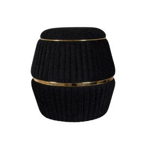 Hocker Doric 235 schwarz gold Hocker Doric 235 schwarz gold