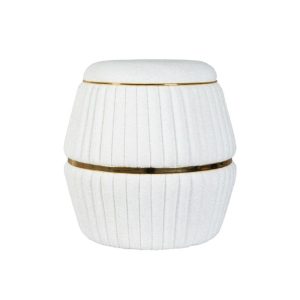 Hocker Doric 235 weiss gold Hocker Doric 235 weiss gold