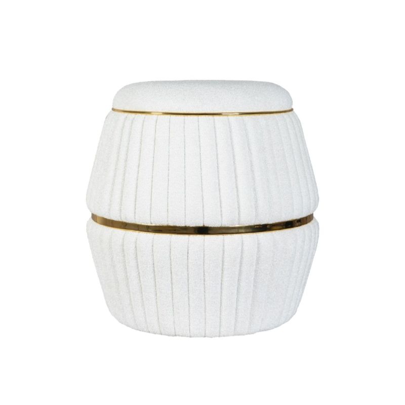 Hocker Doric 235 weiss gold
