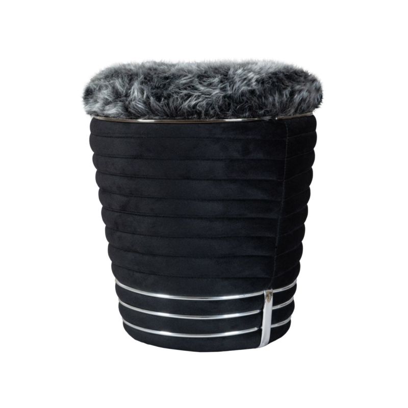Kayoom Hocker Doric 325 Schwarz / Graphit