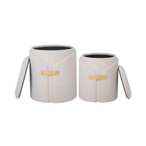 Hocker Forcet 125 2er-Set elfenbein Hocker Forcet 125 2er-Set elfenbein