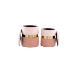 Hocker Zora 125 2er-Set rosa gold altrosa Hocker Zora 125 2er-Set rosa gold altrosa