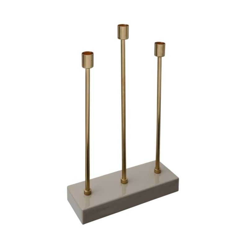 Kerzenhalter Art Deco 325 Braun gold
