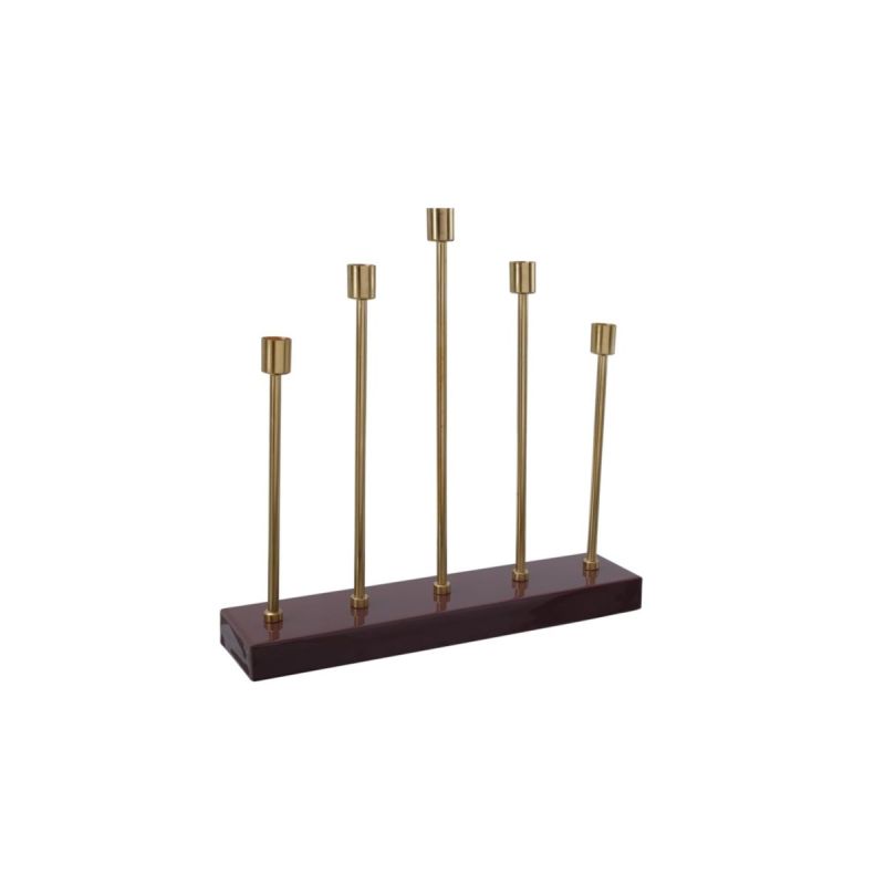 Kerzenhalter Art Deco 525 bordeaux gold