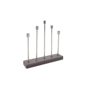Kerzenhalter Art Deco 525 grau silber Kerzenhalter Art Deco 525 grau silber