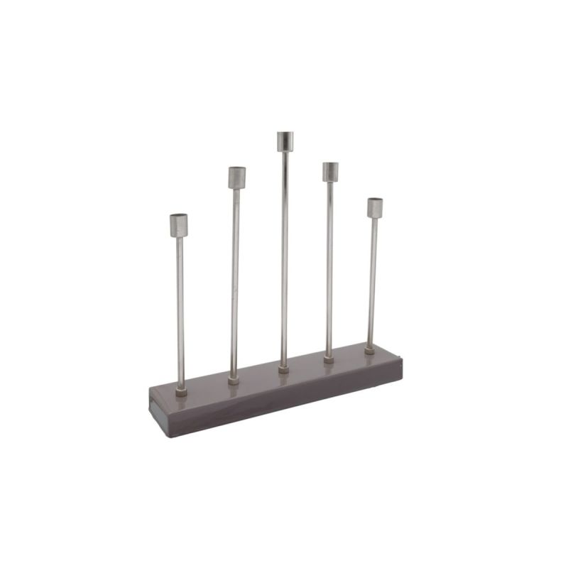Kerzenhalter Art Deco 525 grau silber