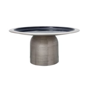 Kuchenplatte Art Deco 325 silber dunkelblau Kuchenplatte Art Deco 325 silber dunkelblau