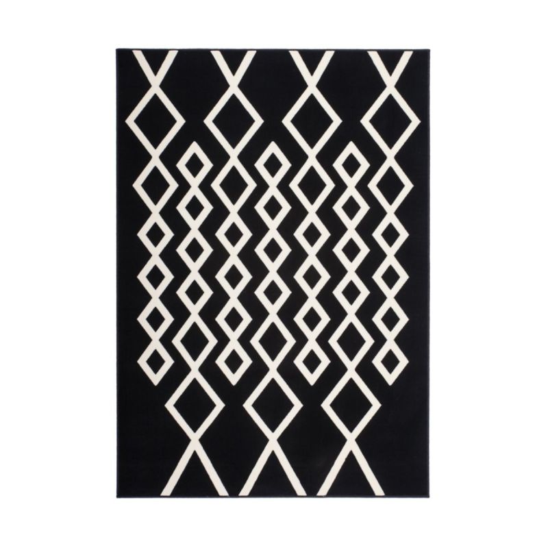 Lina 425 Schwarz / Elfenbein 120cm x 170cm