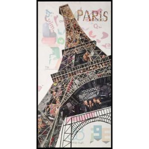 Papier Wandbild Eiffelturm II 52x102cm Papier Wandbild Eiffelturm II 52x102cm