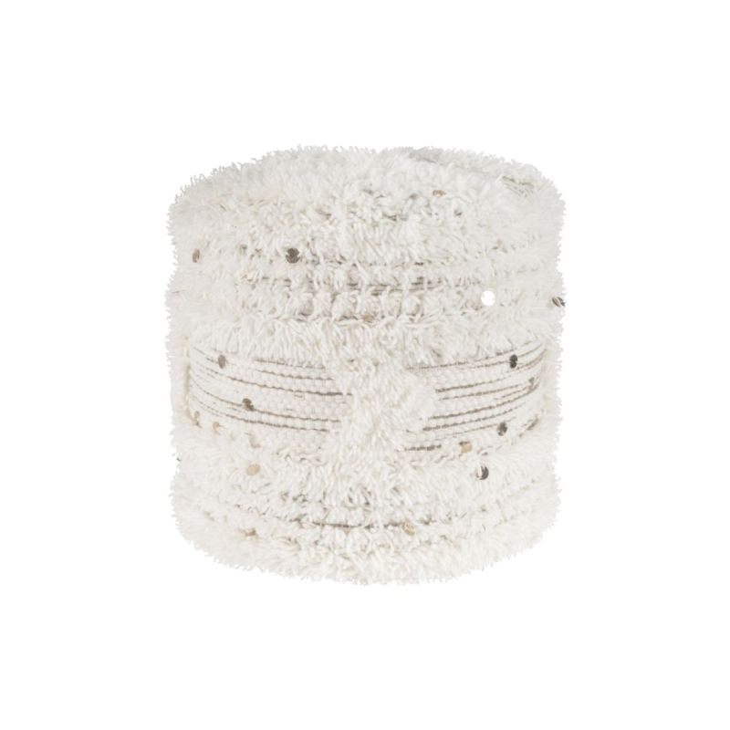 Pouf Hocker Bohist 425 creme khaki 35x35cm