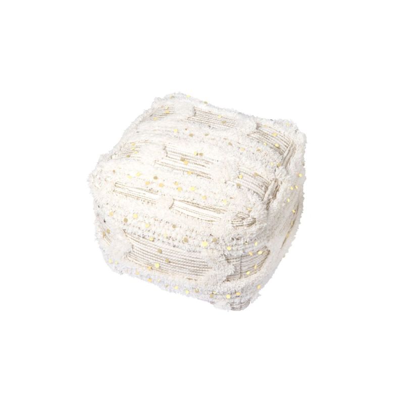 Pouf Hocker Bohist 425 creme khaki 50x50cm