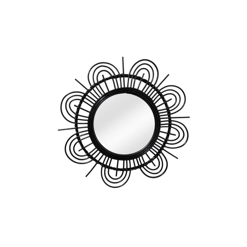 Rattan Spiegel Aina 325 schwarz
