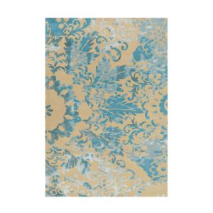 Satin 8061 Creme / Türkis 120cm x 180cm