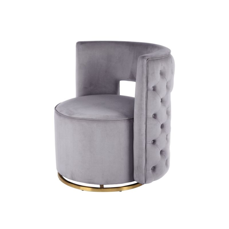 Sessel Drehsessel Beverly 125 grau gold