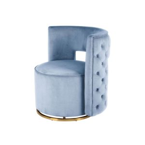 Sessel Drehsessel Beverly 125 hellblau gold Sessel Drehsessel Beverly 125 hellblau gold