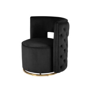 Sessel Drehsessel Beverly 125 schwarz gold
