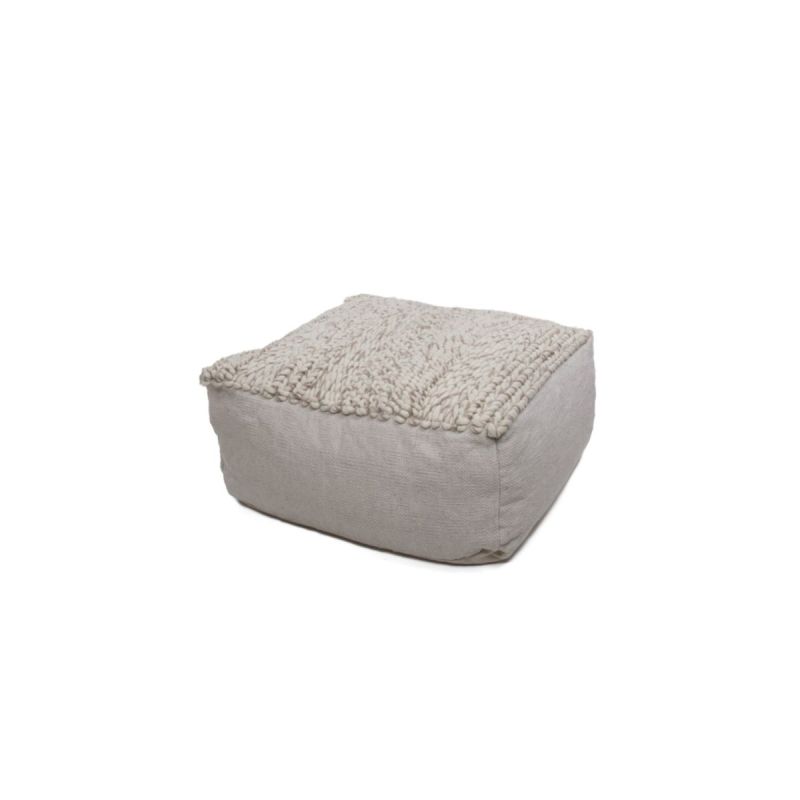 Pouf Hocker Shaun 110 grau 80x80cm