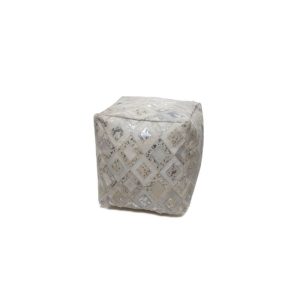 Pouf Hocker Spark 110 grau silber 45x45cm Pouf Hocker Spark 110 grau silber 45x45cm