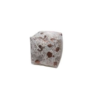 Pouf Hocker Spark 210 elfenbein chrom 45x45cm Pouf Hocker Spark 210 elfenbein chrom 45x45cm